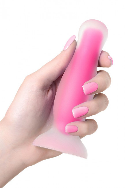 Розовая, светящаяся в темноте анальная втулка John Glow - 12,5 см. Розовая, светящаяся в темноте анальная втулка John Glow - 12,5 см.