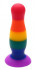 Разноцветная анальная пробка COLOURFUL PLUG - 12,5 см.