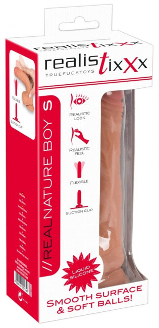 Телесный фаллоимитатор Real Nature Boy S - 18,7 см. Телесный фаллоимитатор Real Nature Boy S - 18,7 см.