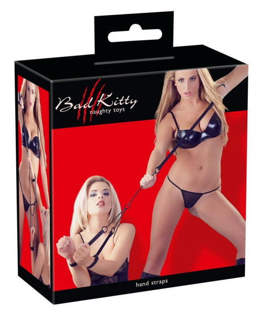 Наручники с поводком Bad Kitty