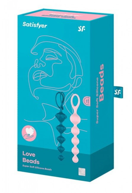 Набор из 2 цветных анальных цепочек Satisfyer Love Beads Набор из 2 цветных анальных цепочек Satisfyer Love Beads