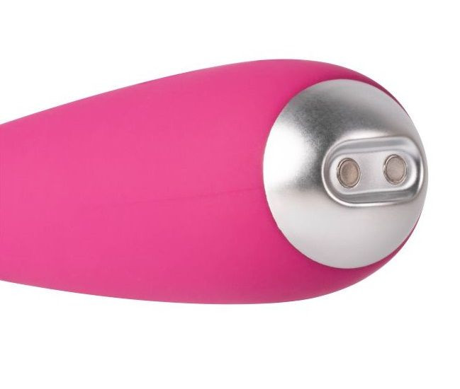 Ярко-розовый G-стимулятор IRIS Clitoral & G-spot Vibrator - 18 см.