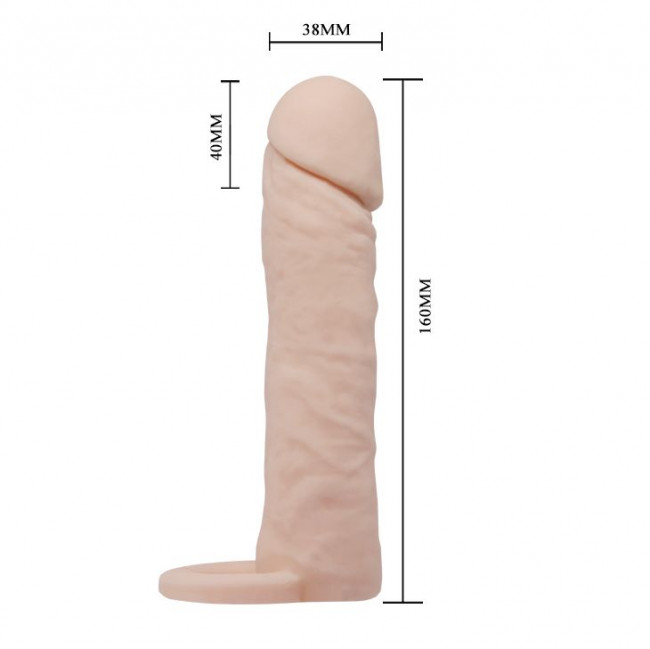 Удлиняющая насадка Medium с подхватом мошонки - 16 см. Удлиняющая насадка Medium с подхватом мошонки - 16 см.