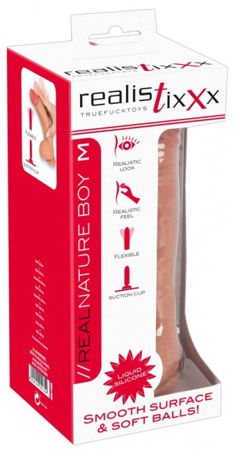 Телесный фаллоимитатор Real Nature Boy M - 20,3 см. Телесный фаллоимитатор Real Nature Boy M - 20,3 см.