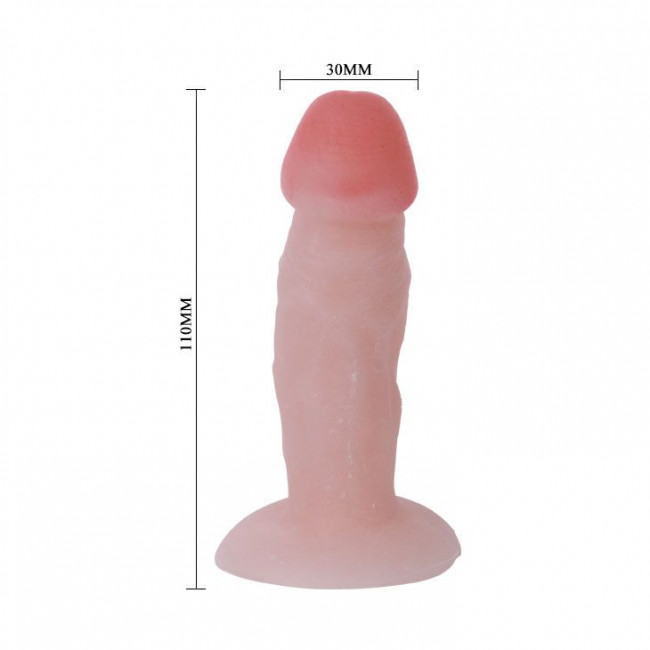 Фаллоимитатор-реалистик на круглом основании - 11 см. Фаллоимитатор-реалистик на круглом основании - 11 см.