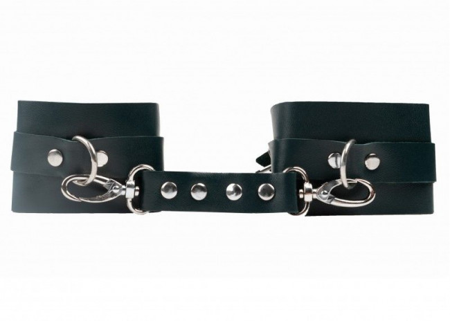 Изумрудные кожаные наручники Изумрудные кожаные наручники