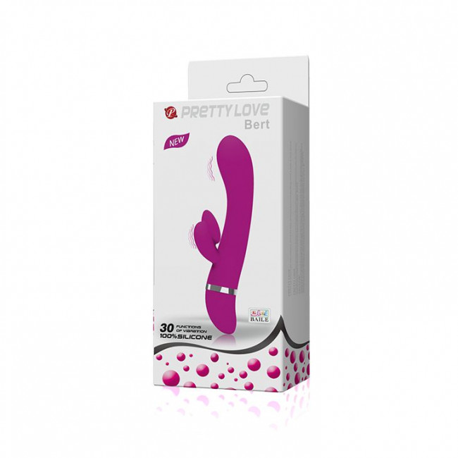 Вибратор Pretty Love Bert с клиторальным отростком - 18,8 см. Вибратор Pretty Love Bert с клиторальным отростком - 18,8 см.