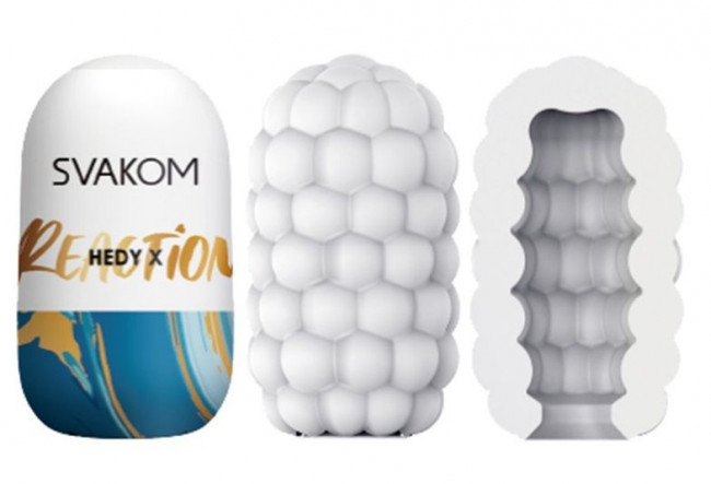 Набор из 5 белых мастурбаторов Hedy X Reaction Набор из 5 белых мастурбаторов Hedy X Reaction