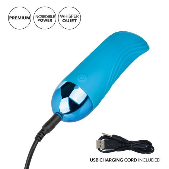 Голубой мини-вибратор Tremble Tickle - 12,75 см. Голубой мини-вибратор Tremble Tickle - 12,75 см.
