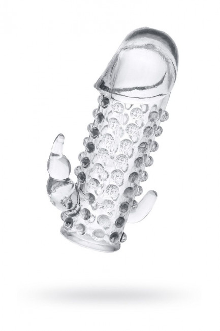 Гелевая прозрачная насадка с 2 отростками - 13 см. Гелевая прозрачная насадка с 2 отростками - 13 см.