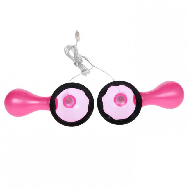 Розовые присоски-вибромассажеры для сосков Розовые присоски-вибромассажеры для сосков