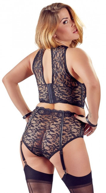 Обворожительный кружевной комплект белья с фиксацией Обворожительный кружевной комплект белья с фиксацией