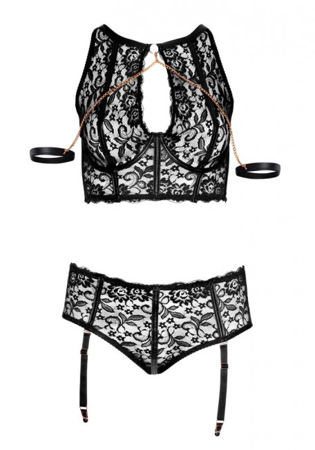 Обворожительный кружевной комплект белья с фиксацией Обворожительный кружевной комплект белья с фиксацией