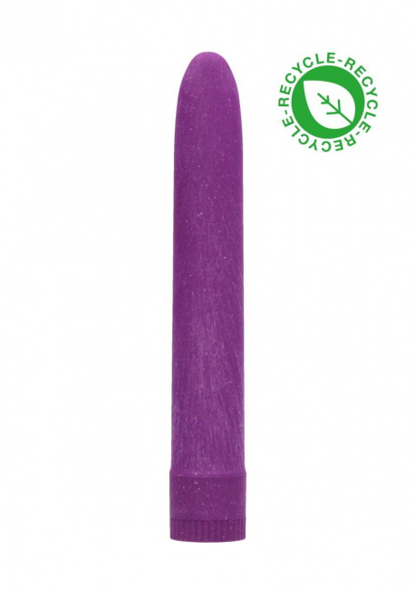 Фиолетовый эко-вибромассажер Natural Pleasure - 17,7 см.