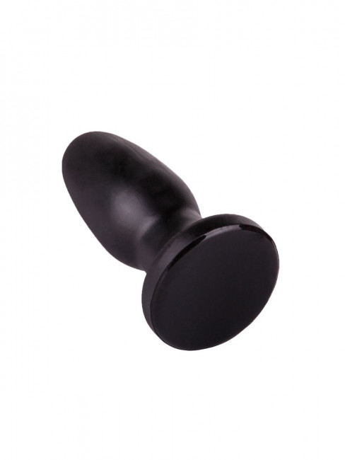 Чёрная овальная пробочка на ножке - 10 см.