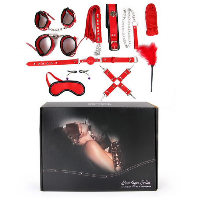 Красно-черный игровой комплект БДСМ Красно-черный игровой комплект БДСМ