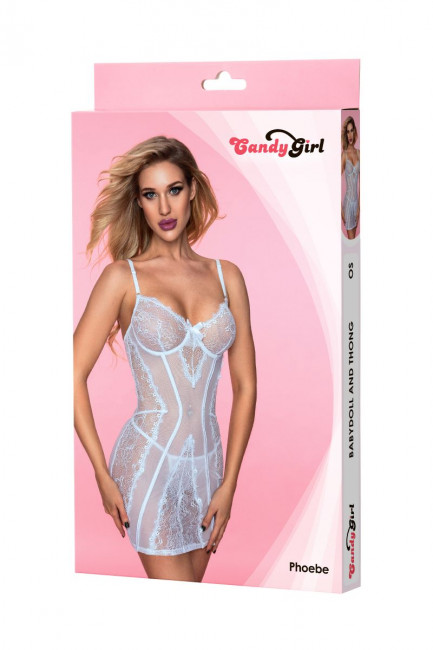 Эффектная облегающая кружевная сорочка Phoebe Эффектная облегающая кружевная сорочка Phoebe