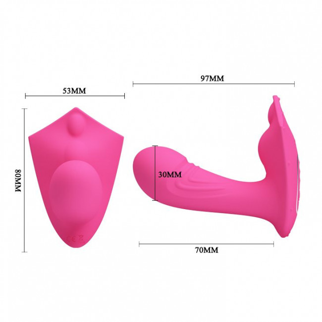 Розовый вибромассажёр Walker с пультом ДУ Розовый вибромассажёр Walker с пультом ДУ