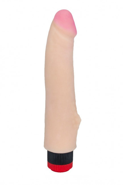 Вибромассажёр HUMAN STYLE 7,3" с бугорком - 18,5 см.