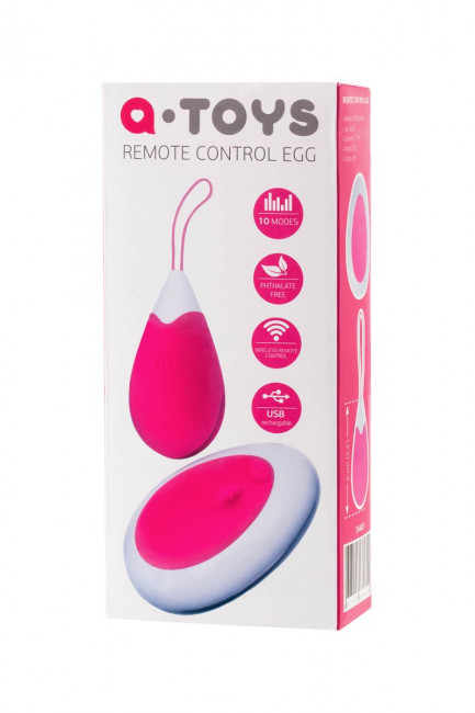 Розово-белое виброяйцо с пультом ДУ Розово-белое виброяйцо с пультом ДУ