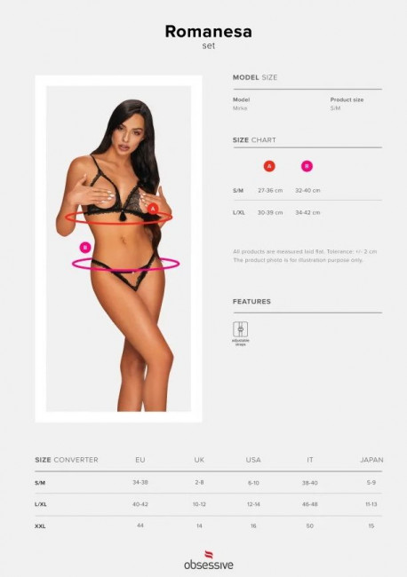 Эффектный комплект белья Romanesa Эффектный комплект белья Romanesa