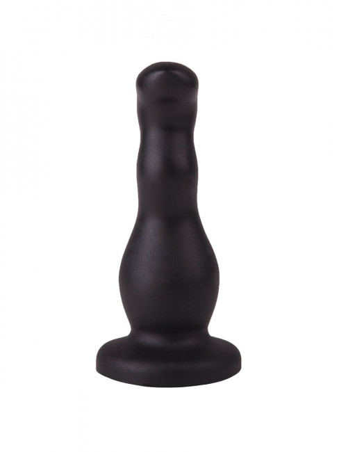 Чёрный анальный стимулятор для массажа простаты - 13,5 см.