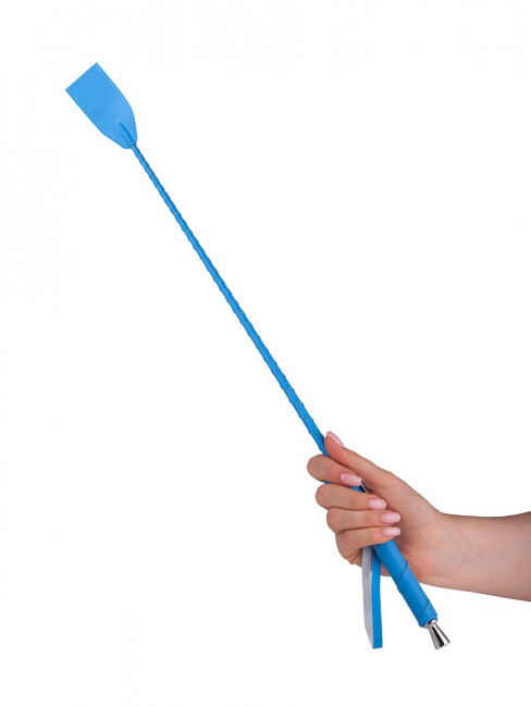 Голубой стек с деревянной ручкой - 70 см. Голубой стек с деревянной ручкой - 70 см.