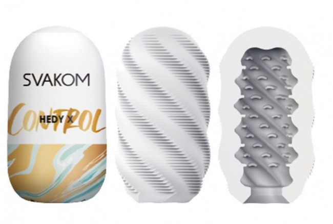 Набор из 5 белых мастурбаторов Hedy X Control Набор из 5 белых мастурбаторов Hedy X Control