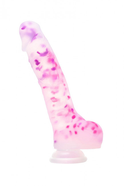 Прозрачный фаллоимитатор Apolo с цветными вкраплениями - 24 см. Прозрачный фаллоимитатор Apolo с цветными вкраплениями - 24 см.