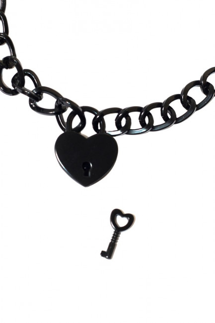 Черный ошейник Embrace с ключиком Черный ошейник Embrace с ключиком