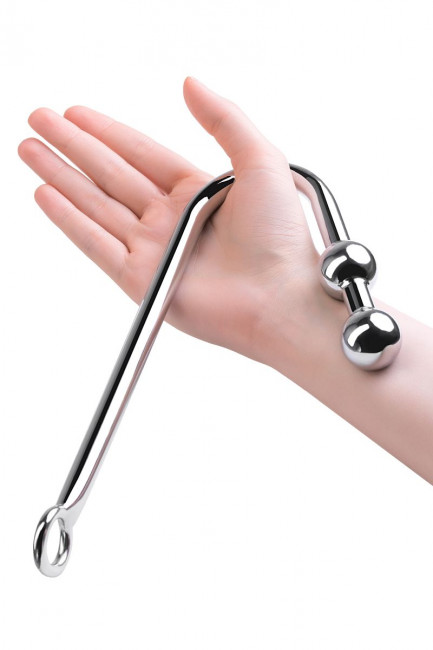 Анальный крюк для подвешивания с двумя шарами Анальный крюк для подвешивания с двумя шарами