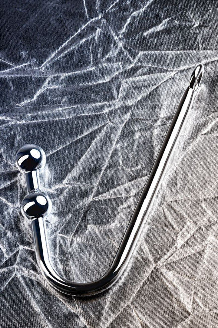 Анальный крюк для подвешивания с двумя шарами Анальный крюк для подвешивания с двумя шарами