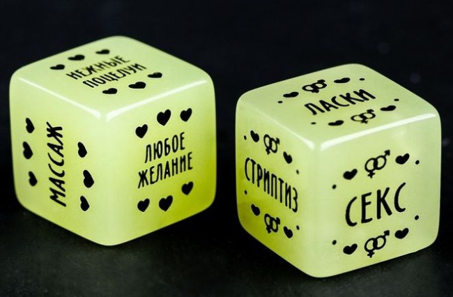 Неоновые кубики "Наслаждение для двоих" Неоновые кубики "Наслаждение для двоих"