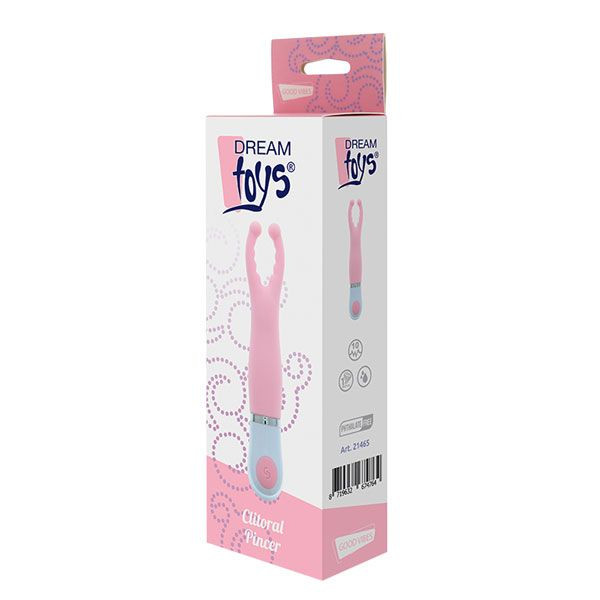 Розовый вибростимулятор клитора CLITORAL PINCER Розовый вибростимулятор клитора CLITORAL PINCER