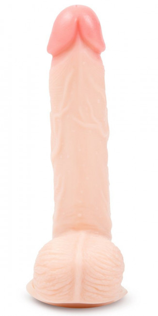 Телесный фаллоимитатор с присоской - 22,5 см.