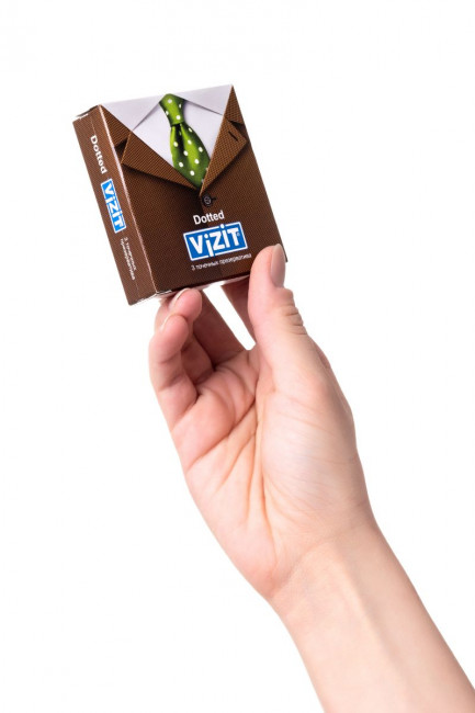 Презервативы с точечками VIZIT Dotted - 3 шт. Презервативы с точечками VIZIT Dotted - 3 шт.