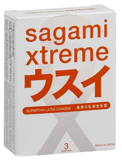 Ультратонкие презервативы Sagami Xtreme Superthin - 3 шт. Ультратонкие презервативы Sagami Xtreme Superthin - 3 шт.