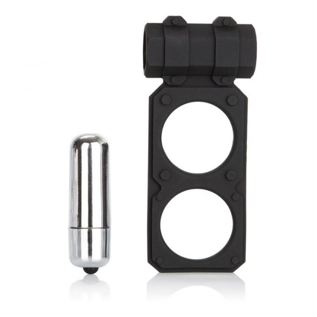 Чёрное эрекционное кольцо с вибрацией и подхватом мошонки Silicone Lovers Gear Figure 8 Enhancer Чёрное эрекционное кольцо с вибрацией и подхватом мошонки Silicone Lovers Gear Figure 8 Enhancer