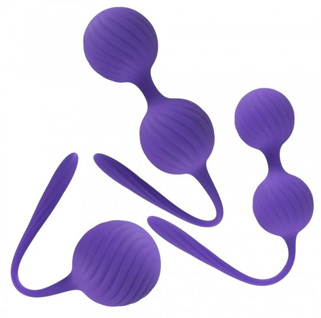 Фиолетовый набор вагинальных шариков 3 Kegel Training Balls Фиолетовый набор вагинальных шариков 3 Kegel Training Balls