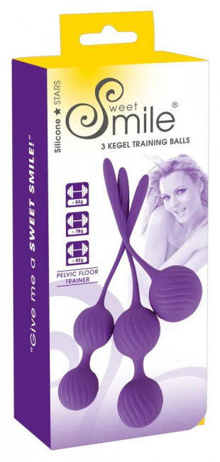 Фиолетовый набор вагинальных шариков 3 Kegel Training Balls Фиолетовый набор вагинальных шариков 3 Kegel Training Balls