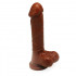 Коричневый фаллоимитатор 8 Inch Carved DIldo - 21 см.