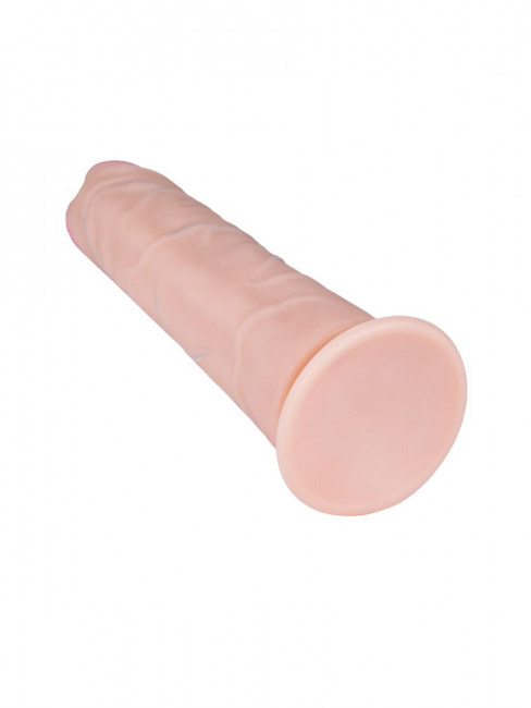 Упругий и рельефный фаллоимитатор на присоске ART-Style №23 - 21,5 см.