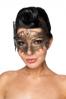 Золотистая карнавальная маска "Рукба"