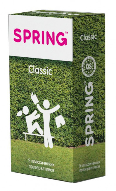 Классические презервативы SPRING CLASSIC - 9 шт. Классические презервативы SPRING CLASSIC - 9 шт.