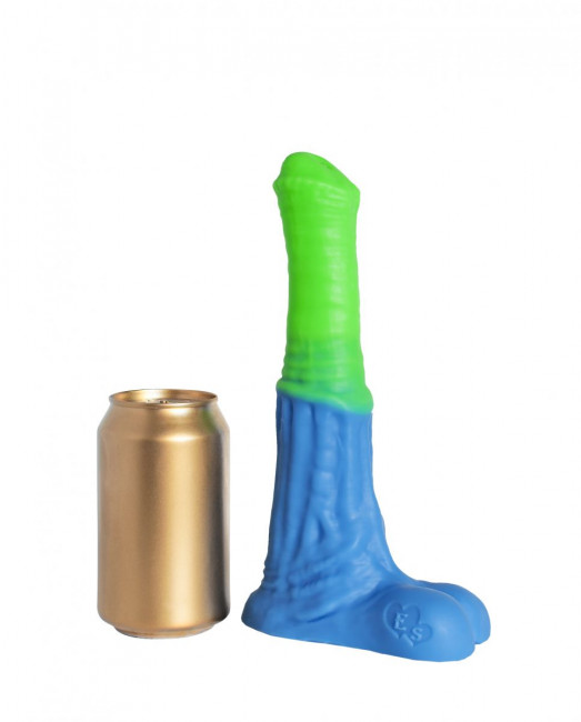 Зелёно-голубой фаллоимитатор "Пегас Medium" - 24 см.