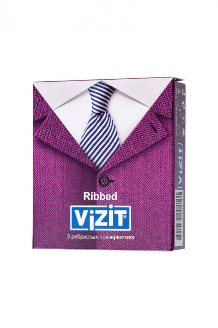 Ребристые презервативы VIZIT Ribbed - 3 шт. Ребристые презервативы VIZIT Ribbed - 3 шт.