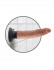 Кофейный вибратор со съемной присоской 7" Vibrating Cock - 20 см.
