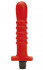Красный многоскоростной силиконовый вибратор - 18 см. Красный многоскоростной силиконовый вибратор - 18 см.