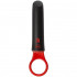 Черно-красный мини-вибратор Power Play with Silicone Grip Ring - 13,3 см.