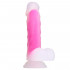 Ярко-розовый фаллоимитатор-реалистик So Divine Glorious Real skin feel pink dildo - 19 см.